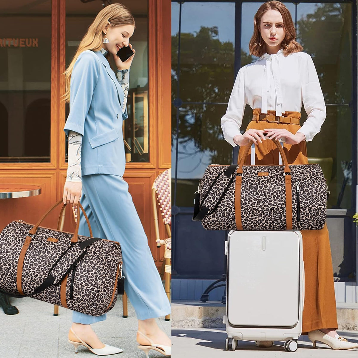 Garment Bag for Travel Convertible Carry On Garment Bag Large Travel Duffel Bags for Women 2 in 1 Hanging Suitcase Suit Travel Bags for Women & Men 3pcs Set