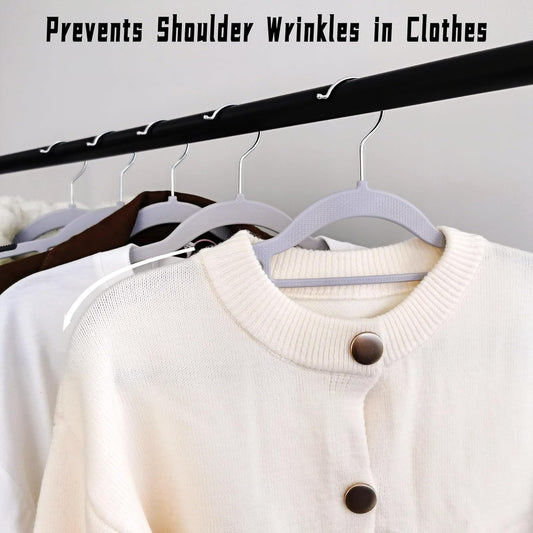 30 Pack Plastic Clothes Hangers Non Slip - 16.5 Inch Slim Space Saving Hangers for Closet, Heavy Duty Non-Slip Garment Hangers with 360° Swivel Hooks