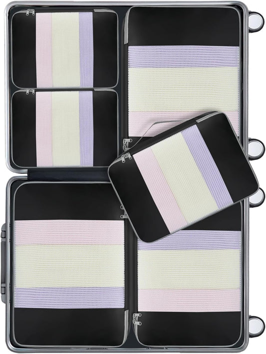 BAGAIL 6 Set/8 Set/10 Set Packing Cubes Various Sizes Packing Organizer for Travel Accessories Luggage Carry On Suitcase