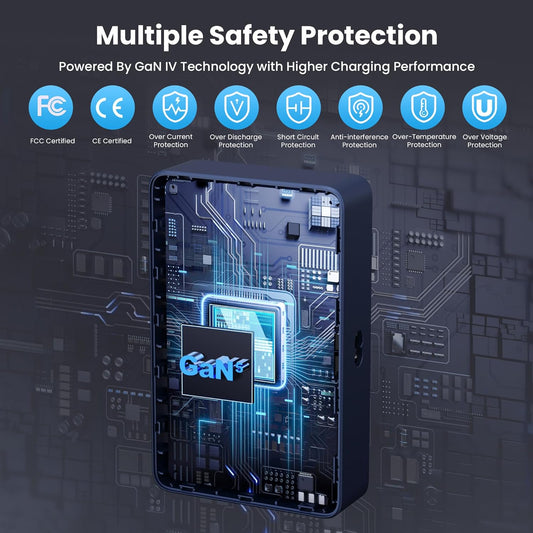 730W USB C Charger Block,10-Ports GaN V Fast Charging Station Hub,QC4.0+3 PD 100W Laptop Charger Wall Power Adapter for MacBook Pro/Air,DELL,iPhone 17/16/15/14,iPad,Galaxy S25,Pixel,Steam Desk-Navy