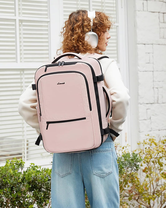 LOVEVOOK Travel Backpack for Women & Men, 40L Large Carry On Backpack Airline Approved, TSA Personal Item Weekender Bag, Water Resistant Laptop Backpack with 3 Packing Cubes for Travel Essentials