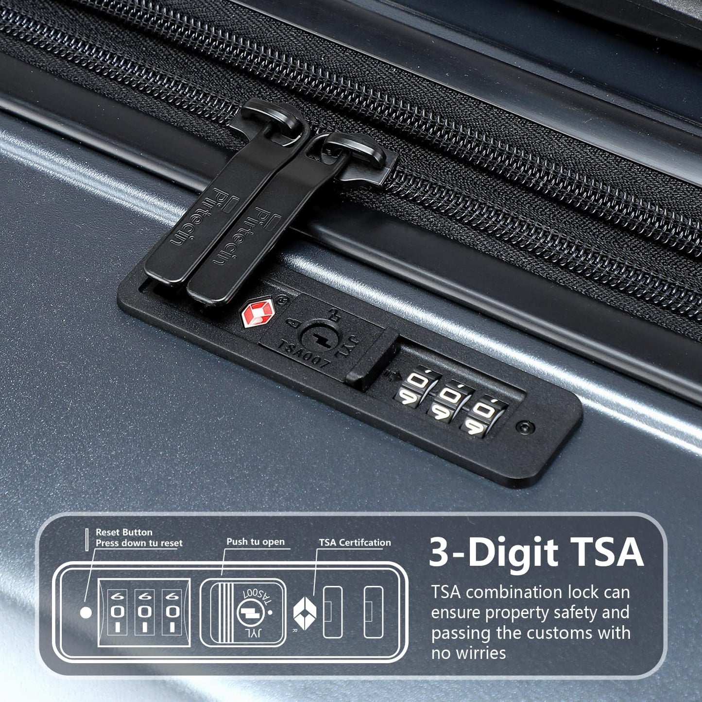 20 Inch Lightweight Expandable Carry On Luggage, PC Hardside Suitcase with Spinner Wheels & TSA Lock, Carry-on 20-Inch, Gray