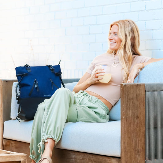 Sherpani Tempest, Anti-Theft Convertible Backpack, Teacher Tote Bag, Travel Backpack for Women, Fits 15 Inch Laptop (No Sleeve) (Indigo)