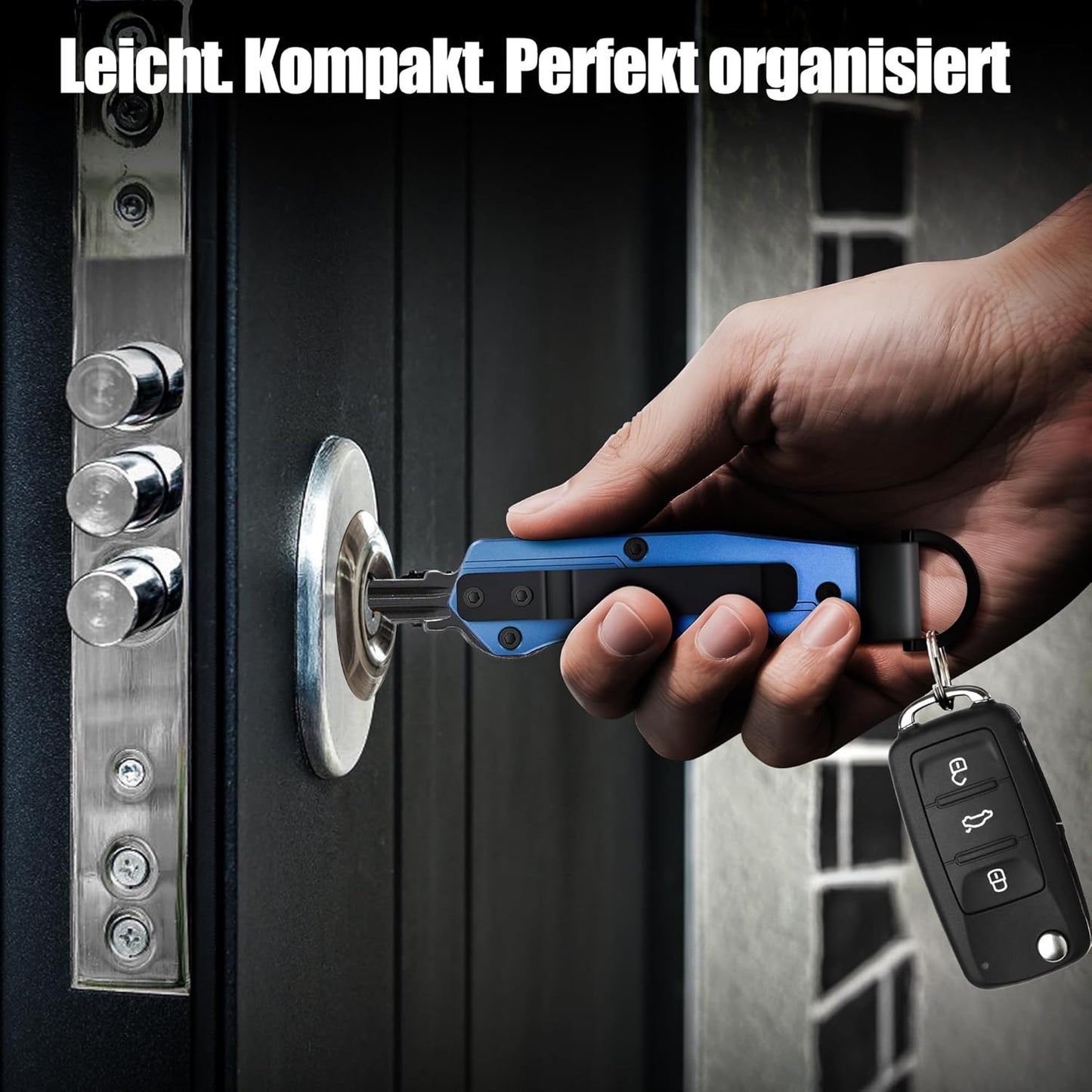 Key Organizer for Men Compact Key Holder Minimalist Key Case Metal Key Chain Key Holder for Keychain Secures 2-5 Keys