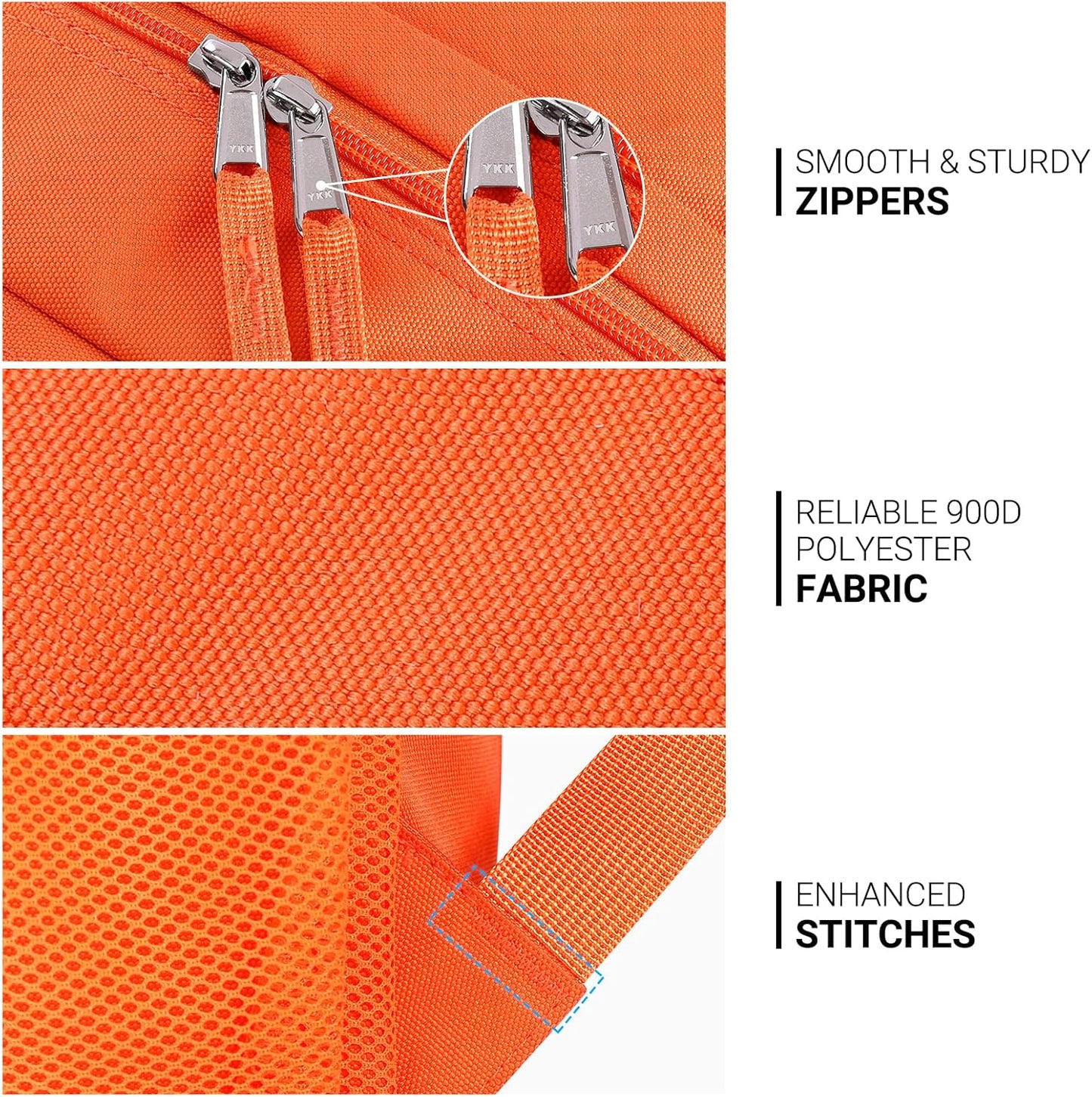 ZORFIN 26L Backpack for College, and Travel: Water Resistant Bookbag - Tangerine