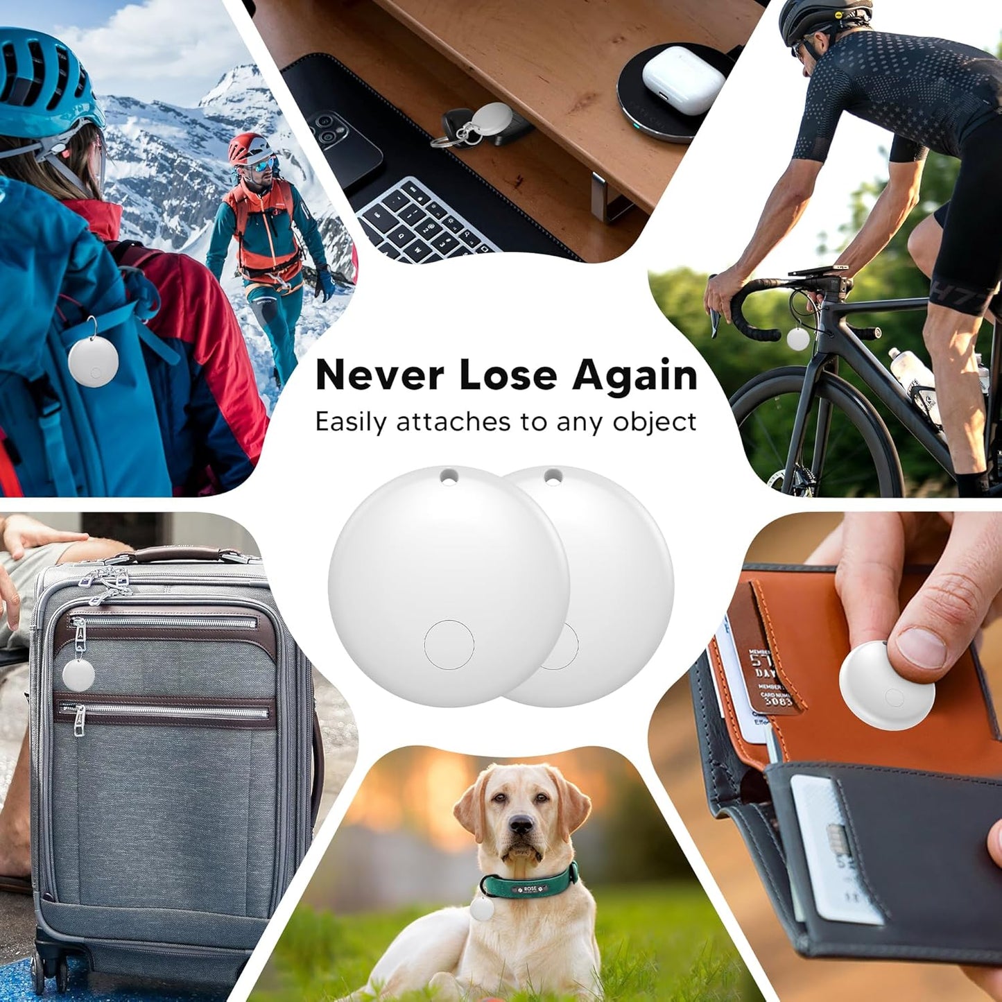 Air Tracker Tag for Android Smart Tag(Not for iOS)Air Tracker Tags-4 pack Android Work with Google Find Hub App Key Finder Bluetooth Tracker Item Locator for Purse, Keys, Luggage, Backpack, Pets,etc.