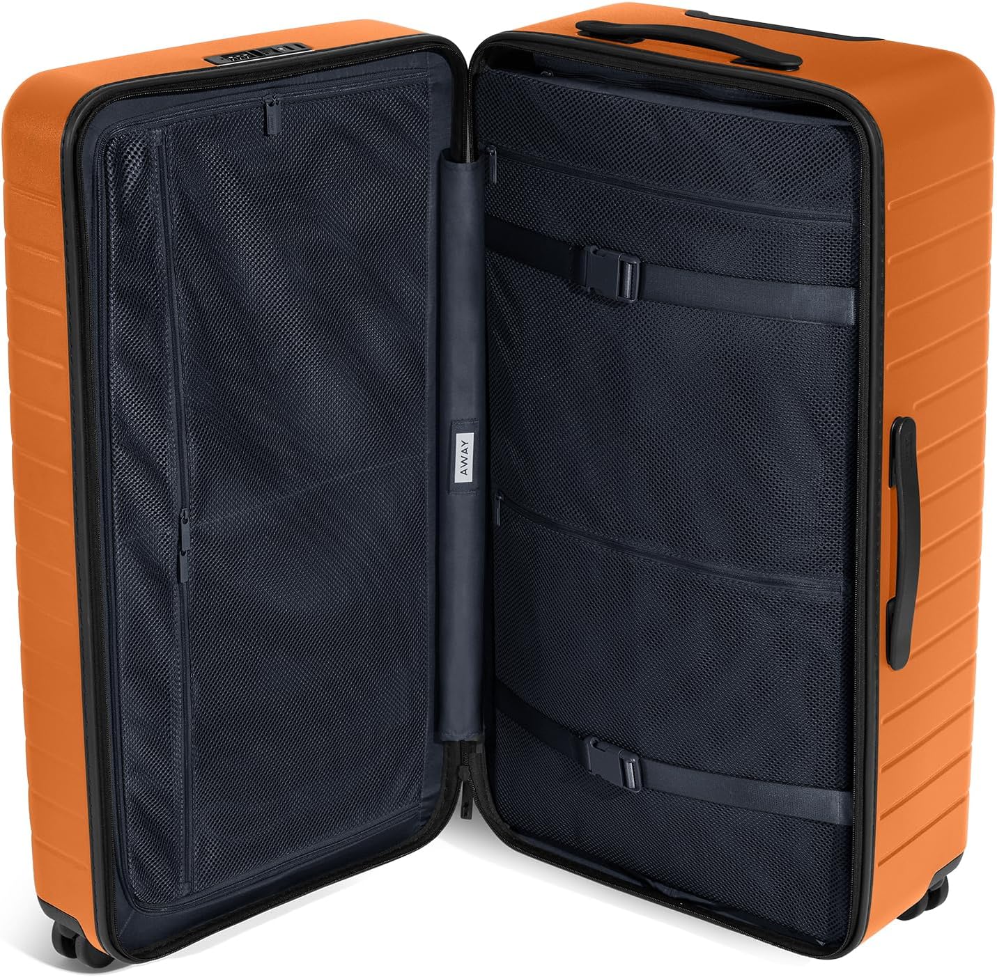 Away Large Trunk Luggage, 31 Inch Hardside Suitcase with Spinner Wheels, Lightweight & Durable, TSA Lock, Ideal for Long Trips, Sorbet Orange