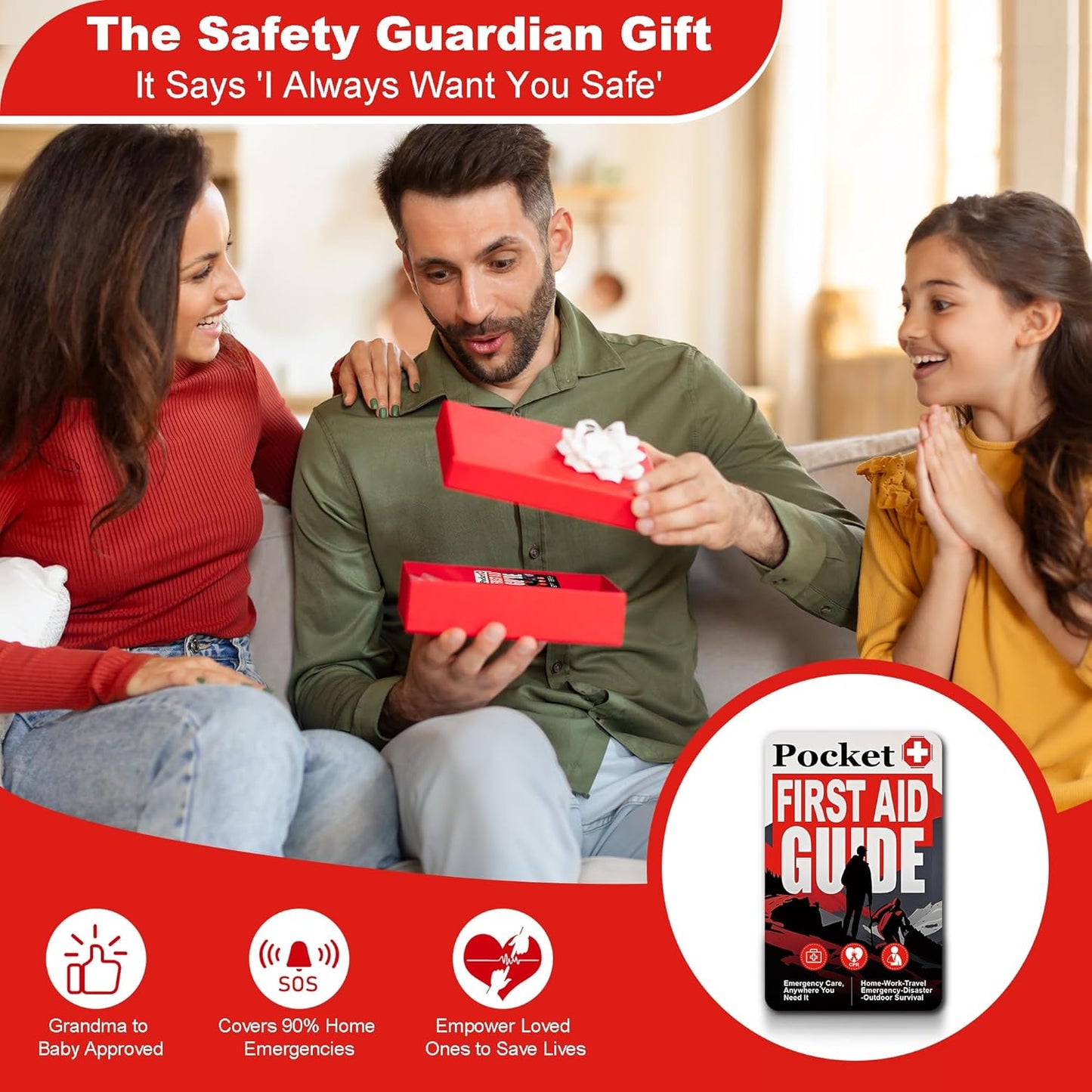 Tiny Pocket First Aid Guide EDC Emergency First Aid Kit for Anywhere Fully Waterproof