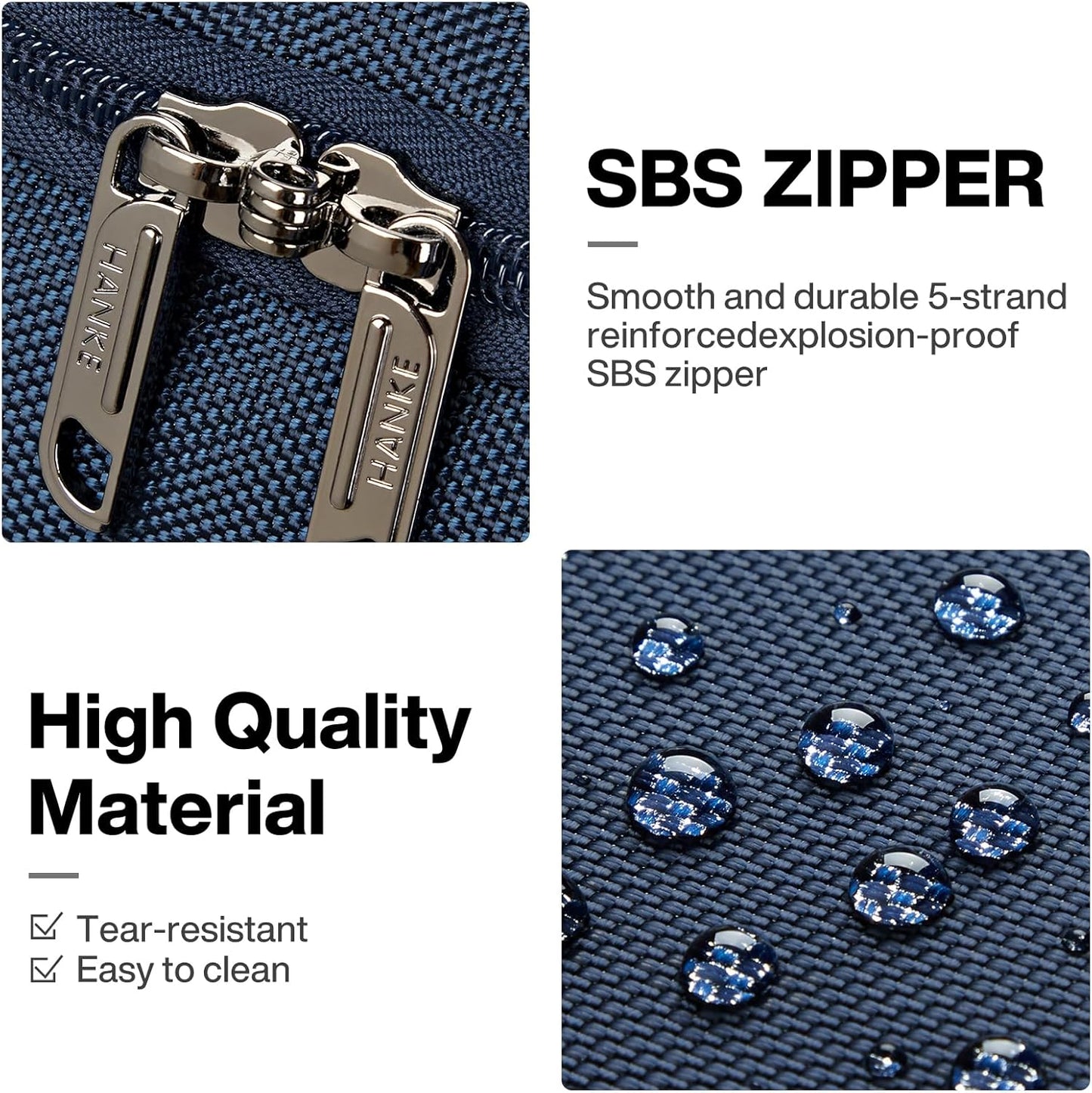 Hanke Expandable Carry On Luggage Suitcases with Wheels Foldable Duffle Bag for Travel Carry On suitcase Weekend Bag for Women Men(Blue)