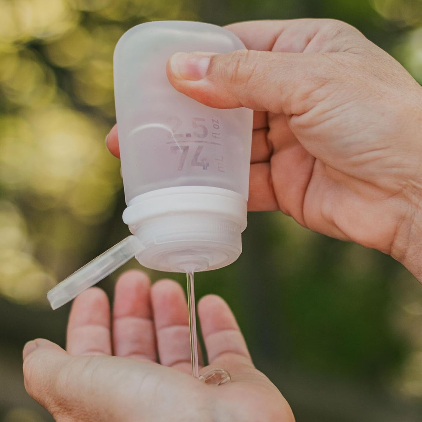 humangear GoToob+ Refillable Silicone Travel Size Bottles with Locking Cap, 3pk Set, Rose/Lilac/Magenta, Small (1.7 fl.oz; 53ml)