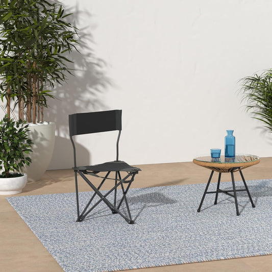 Travel Chair Ultimate Slacker, Quick Folding Tripod Stool with Backrest, Fishing Camping Hiking Chair with Carry Strap, Polyester, Black