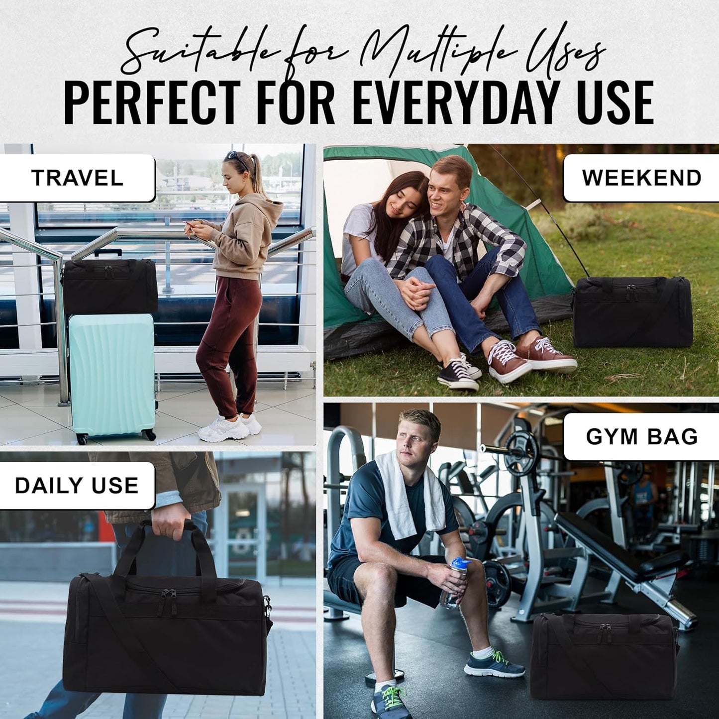 Jetstream Heavy Duty Multi Pocket Durable Sports Gym Equipment Travel Duffel Bag