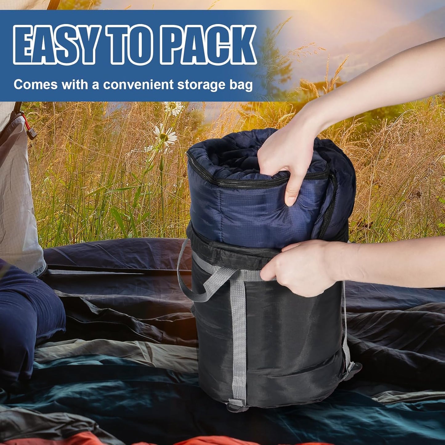 REDCAMP Sleeping Bags for Adults, Fleece Warm Sleeping Bag 3-4 Season Comfortable for Hiking Traveling & Outdoor Activities