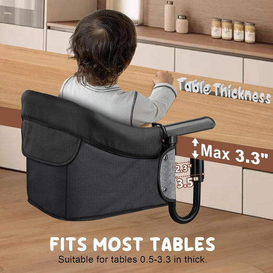 Hook On High Chair for Baby Toddlers (6-36 Months),Attach to Fast Table Chairs,Portable High Chair for Travel and Home,Restaurants,Foldable Storage Feeding Seat, Booster Seat for Kitchen Chair