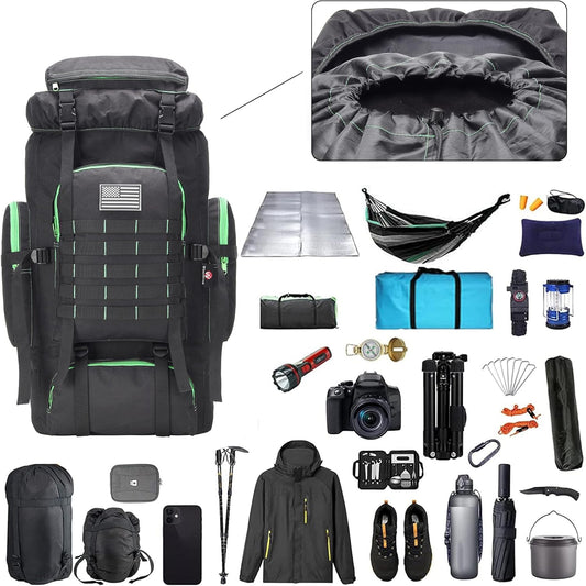 Hiking Backpack for Men 70L/100L Camping Backpack Military Rucksack Molle 3 Days Assault Pack for Climbing