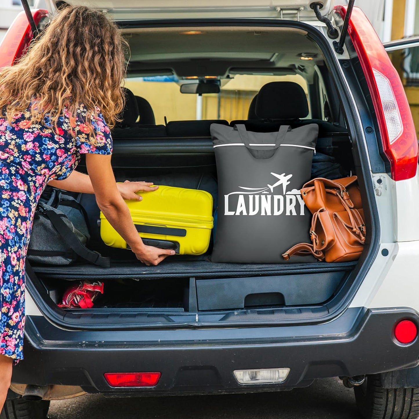 2 Pcs Large Travel Laundry Bags - Washable Waterproof Wet Dry Bags for Dirty Clothes, Swimsuits, Gym Clothes, Laundry, Swimming Pool, Yoga, College Dorm (Black+Grey)