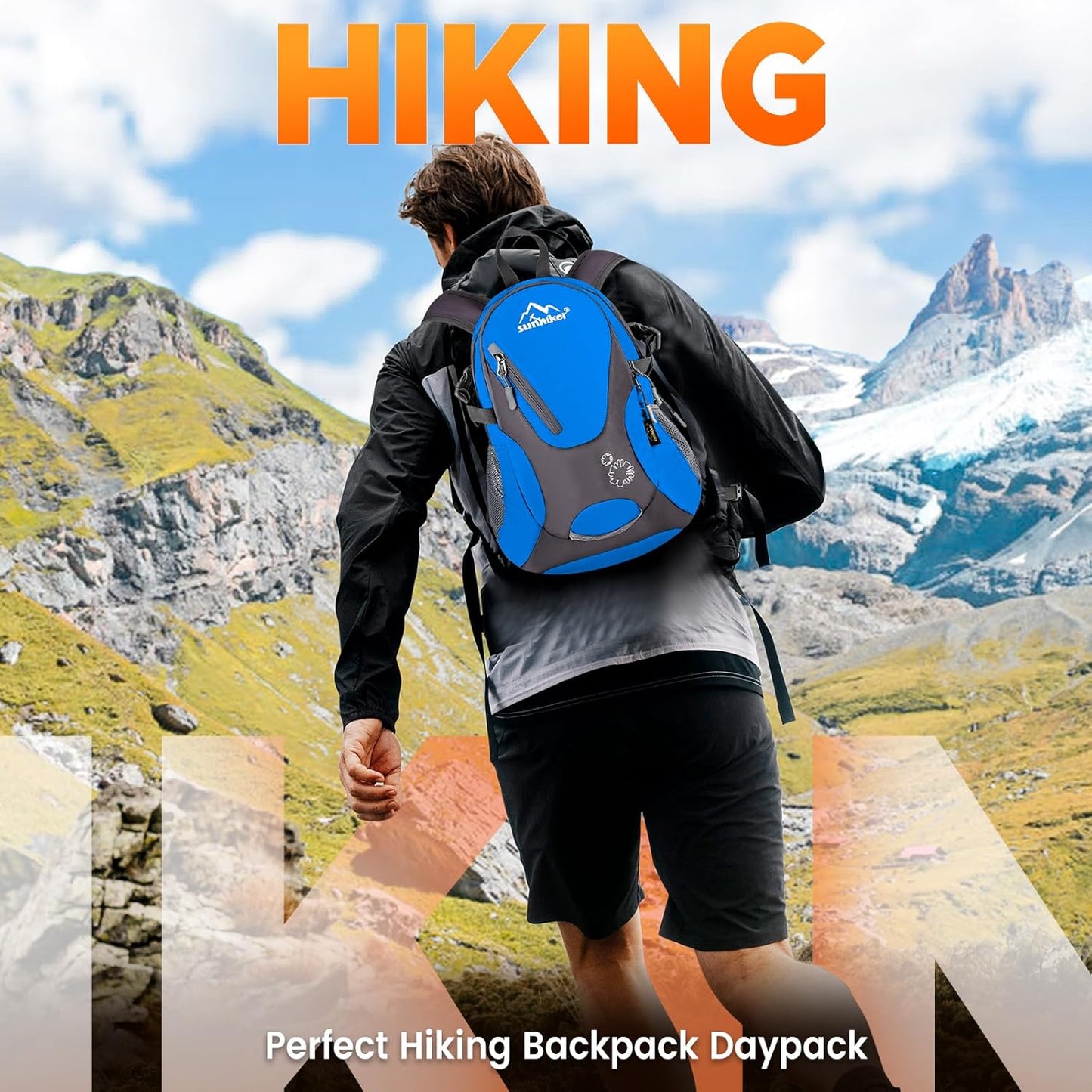 sunhiker Cycling Hiking Backpack Water Resistant Travel Backpack Lightweight SMALL Daypack M0714