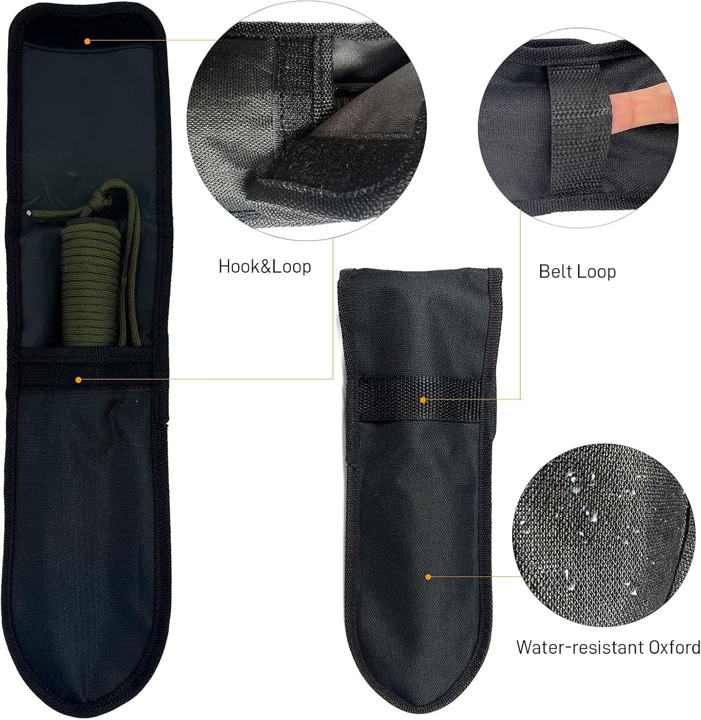 Small Camping Shovel, 9 in 1 Mini Hand Shovel, Portable Backpacking Trowel, Ultralight Compact Multitool for Camping, Gardening, Outdoor Survival, Black