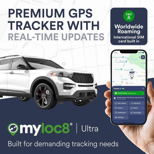 Ultra GPS Tracker for Vehicles – Rugged Waterproof GPS Locator for Cars, Trucks, Hidden Tracking Device, 4G LTE, Real-Time Updates, Long Battery Life (4-Mо Subscription Included)
