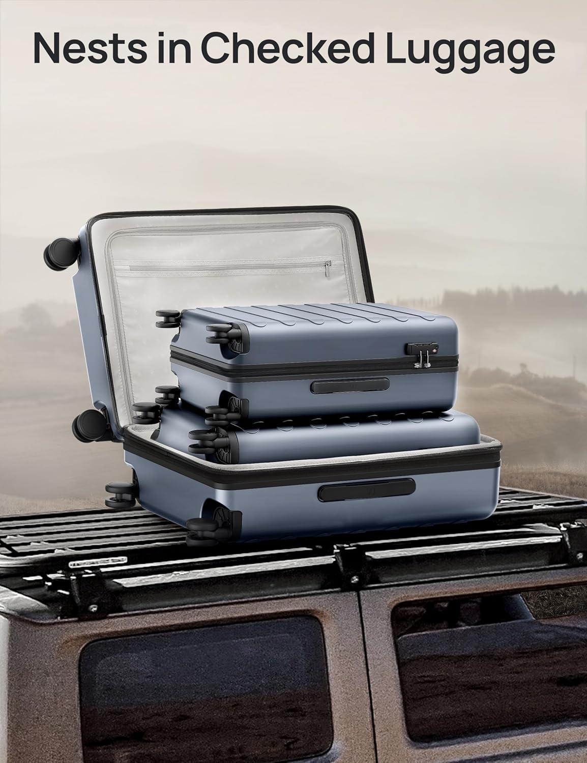 Carry on Luggage 22 X 14 X 9 Airline Approved, 20 Inch Luggage for 3-5 Days Travel, Double Spinner Wheels, 100% Hardshell PC, TSA Lock (00-Shadow (Expandable), Carry-On 20-Inch)