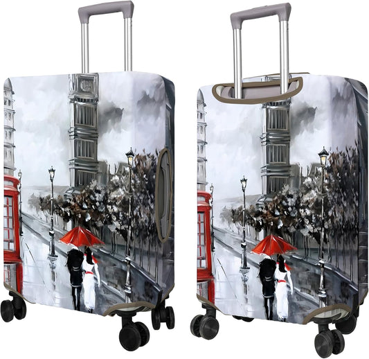 Travel Luggage Cover Suitcase Protector Fits 18-32 Inch Wheel Covers PatternedTravel Related Items Flower Luggage Protector Elastic S