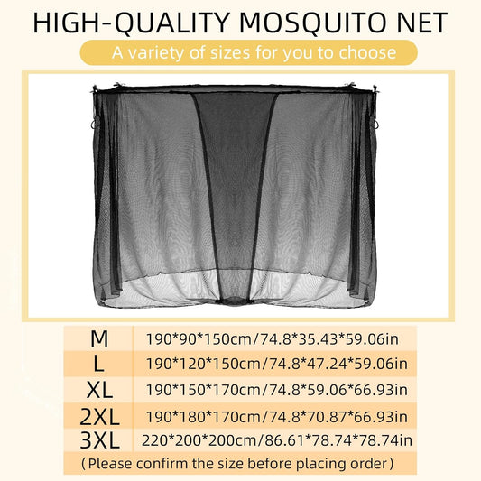 4 Corners Mosquito Net for Mosquiteros para Camas Bed Canopies Netting Bed Drapes Rectangular Mosquito Mesh for Camping Home Outdoor Travel(Black,L79 X W47 X H59 Inch,Opening)