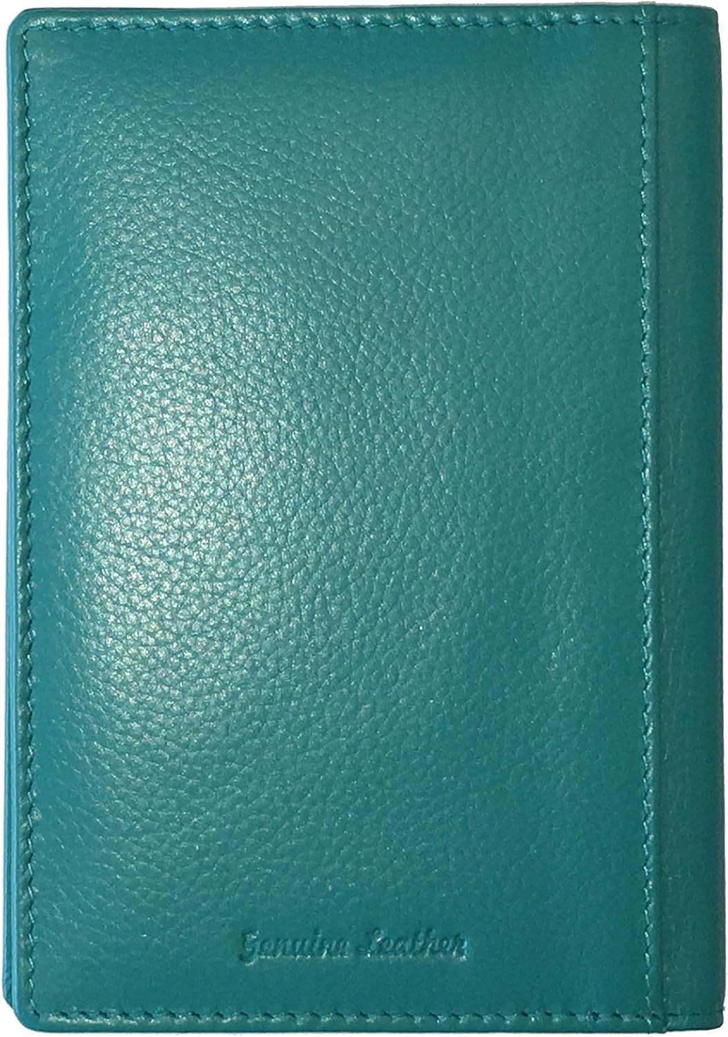 Personalized Monogrammed Teal Leather RFID Passport Wallet