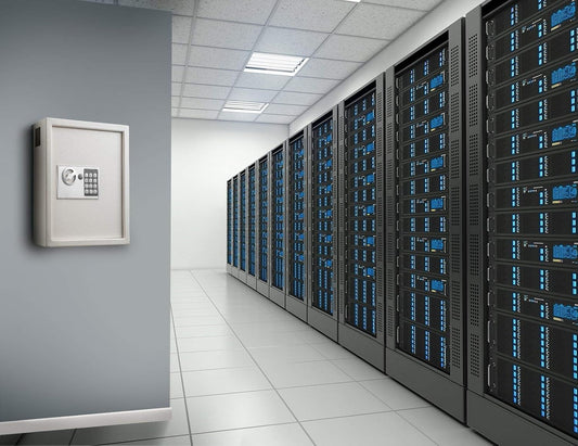 Adiroffice Key Holder Wall Mount - 40-keys Lock Box with Code, Key Cabinet Wall Mount, Valet Parking Key Box, Car Dealer Key Cabinet - Space Saving Locking Key Box Wall Mount with Digital Lock