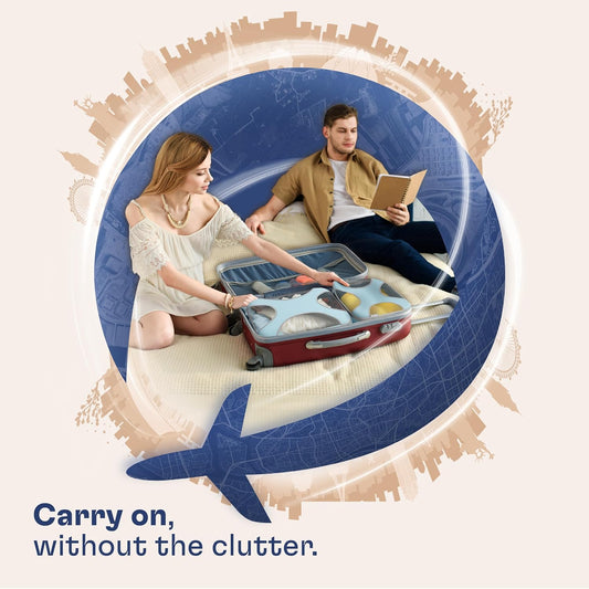 Shacke Premium 8 Packing Cubes Set - Lightweight Mesh Travel Luggage Organizers with Laundry Bag, 8-Piece Suitcase Storage System (Sky Blue)