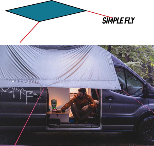 Grand Trunk Moab Multi-Use Tarp Shelter - Waterproof Nylon Hammock & Camping Tarp, Includes Cord & Stakes