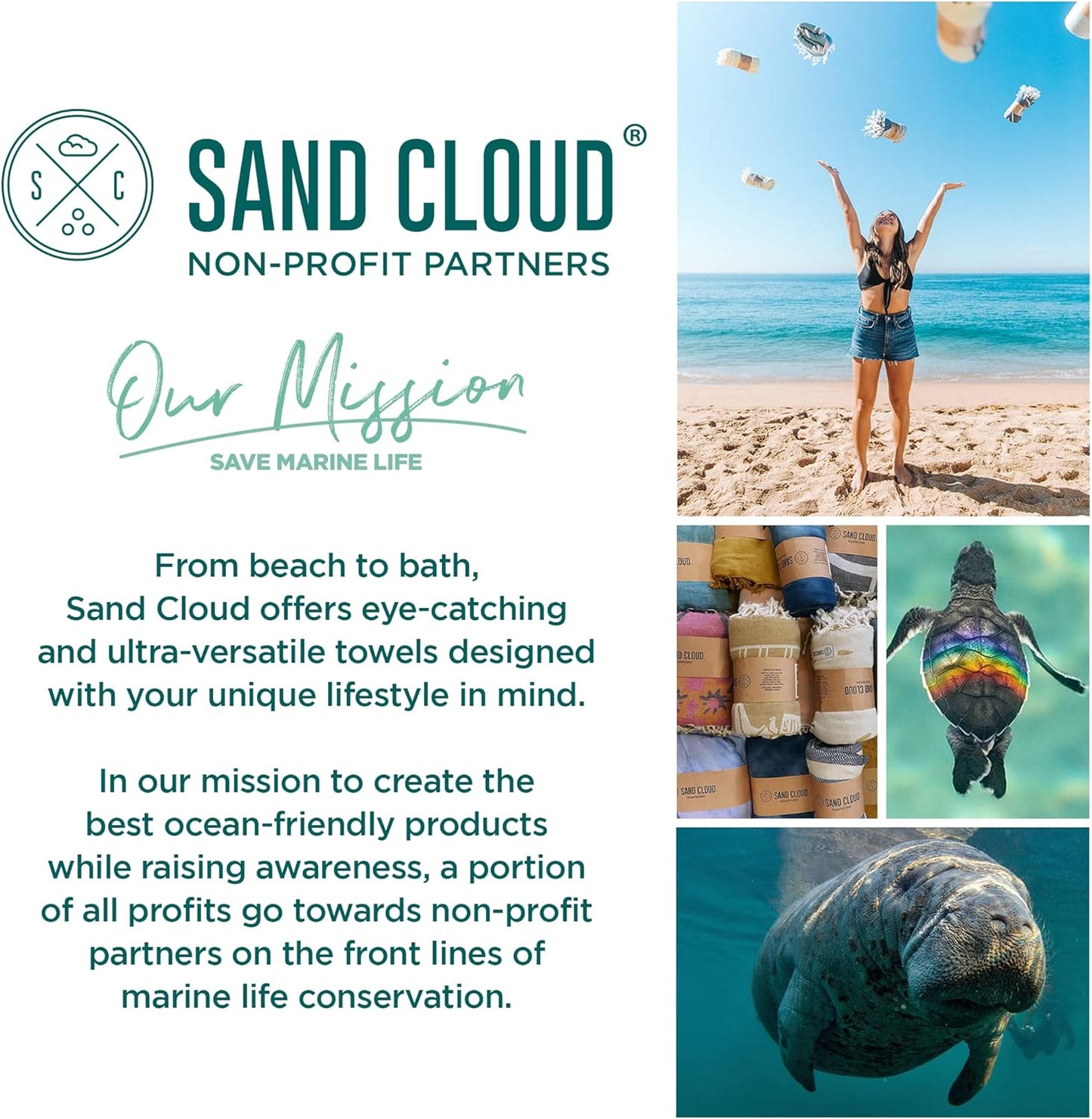 Sand Cloud Turkish Beach Towel - Sand Free - 100% Organic Turkish Cotton Yarn - Quick Dry Towel for Beach, Picnic Blanket or Throw - As Seen on Shark Tank - Santa Fe (Green)