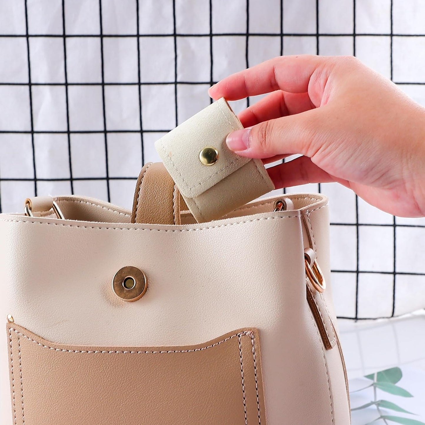 3 PCS Mini Travel Jewelry Organizer Bag - Tinycious Foldable Portable Case with Buckle, Auxiliary Jewelry Storage for Travel