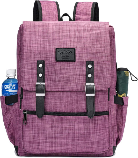 HFSX Vintage Backpack Anti Theft Laptop Backpack Men Women Business Travel Computer Backpack College Bookbag Stylish Water Resistant Vintage Backpack with USB Port Fits 15.6 Inch Laptop