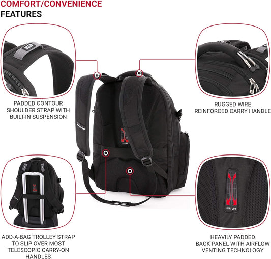 SwissGear 5709 Scansmart Backpack, Black, Large