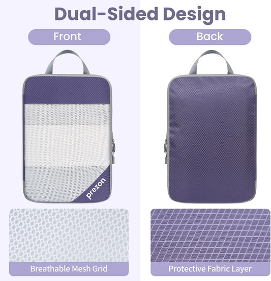 8 Set/6 Set/4 Set Compression Packing Cubes for Travel, Lightweight Vacation Travel Essentials, Travel Accessories for Suitcase Organizer Bags Set, Durable Luggage Organizer