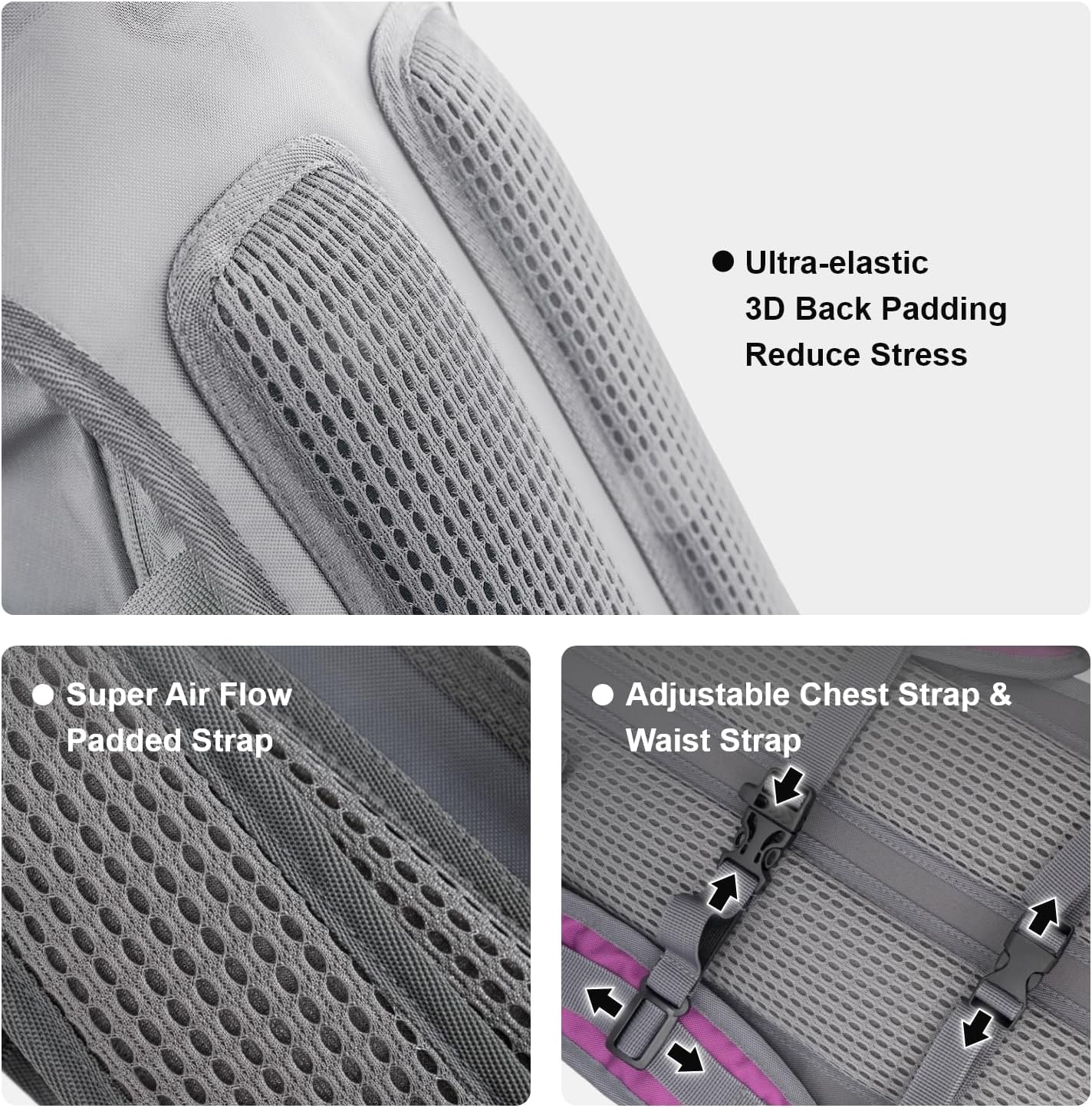 Everfun Hydration Backpack 18L with Water Bladder 2L/3L Hiking Water Backpack Women Men Hydration Pack Insulated Lightweight Day Hydropack with Storage for Hiking, Biking, Running, Festival