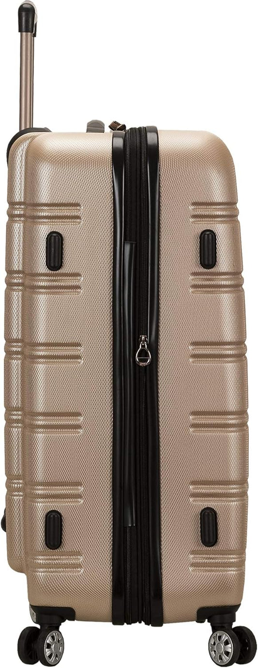 Rockland Melbourne Hardside Expandable Spinner Wheel Luggage, Champagne, 2 Piece (20/28)