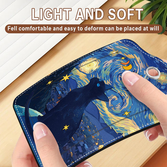 2 Pcs Colorful Luggage Tags for Suitcase, Cat Leather Luggage Tags Cute, Privacy Cover ID Label with Stainless Steel Loop & Address Card, Funny Cat Travel Bag Tag Luggage Accessories for Suitcases