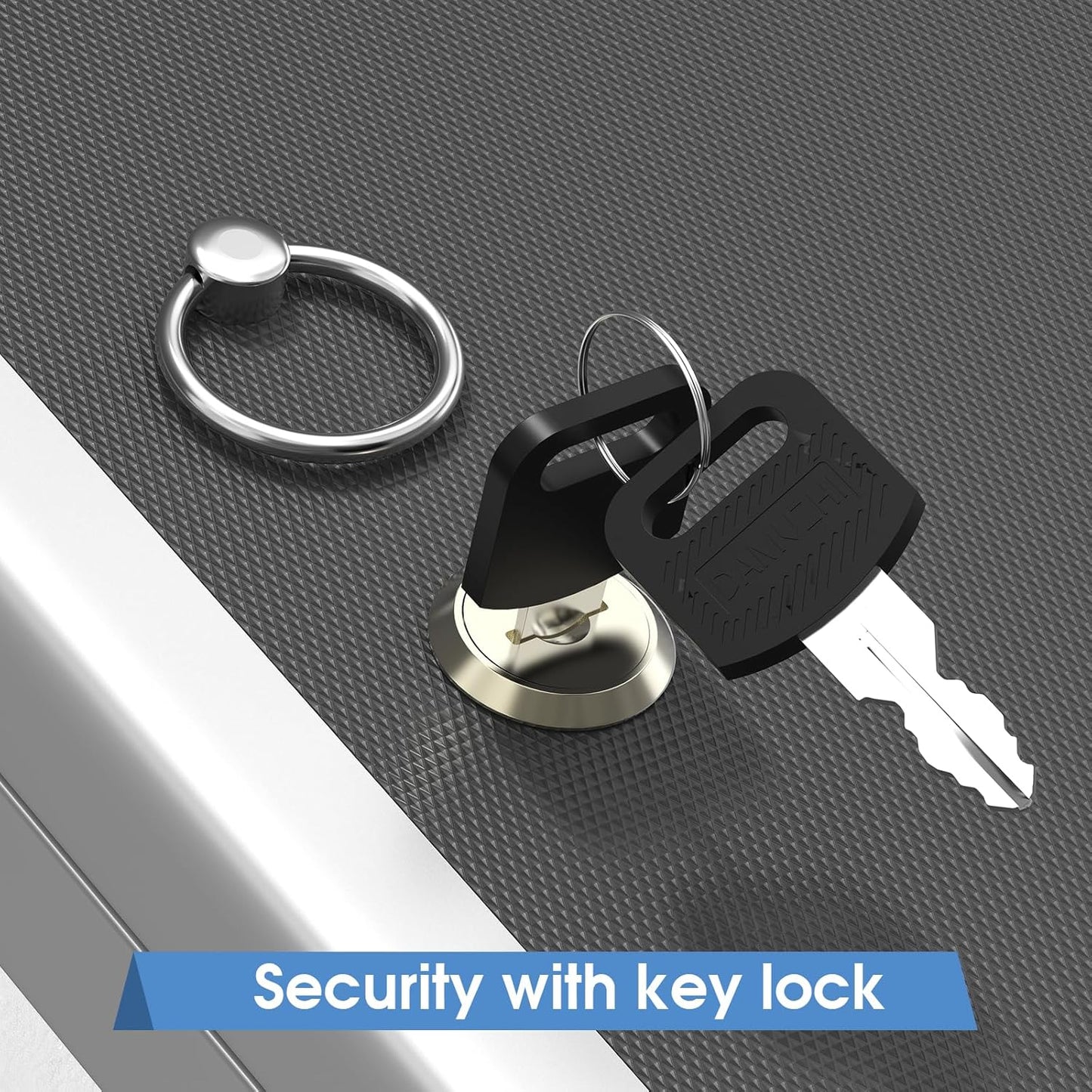 24 Slots Lock Box for Keys Wall Mount, Locking Key Cabinet, Key Storage Box with Key Hooks & Tags & Lables, 8.45" x 2.55" x 13" (Black-Key Lock, 24 Keys)