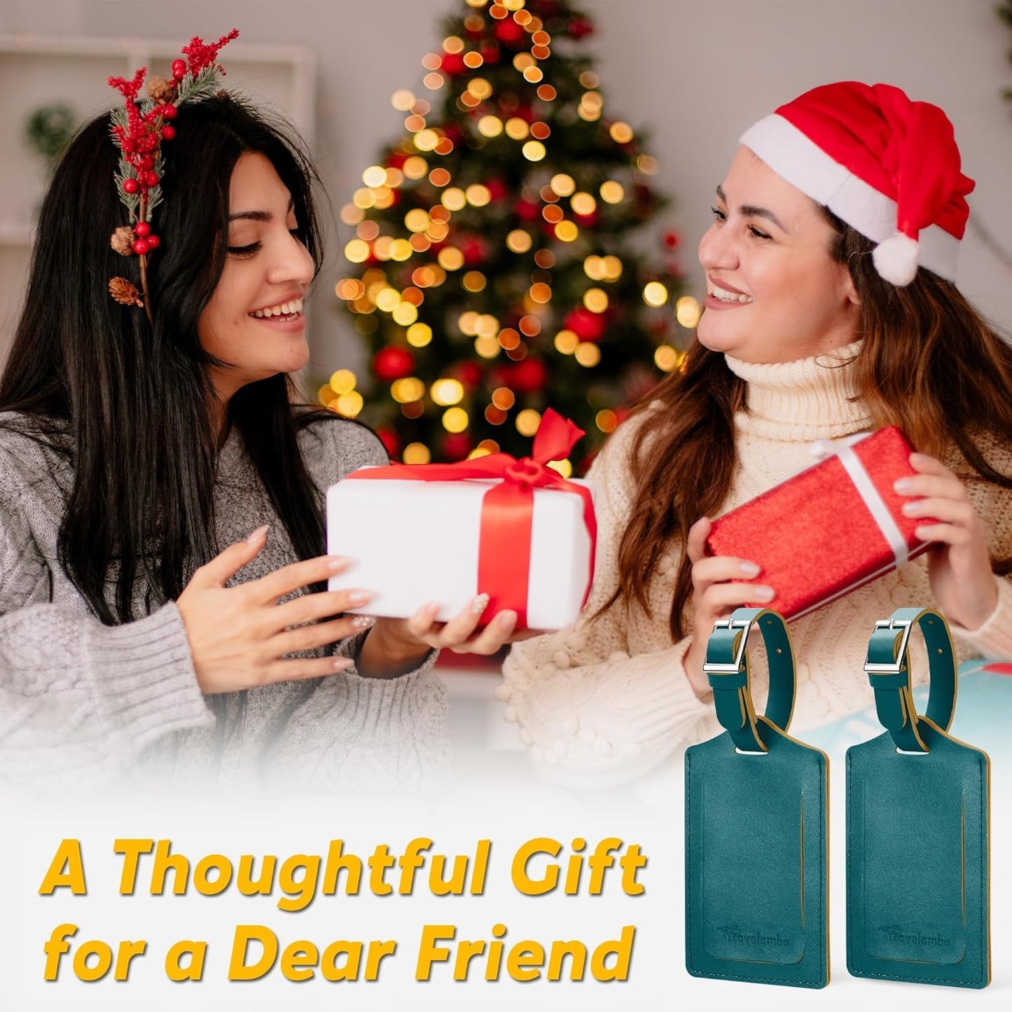 8 Pack Leather Luggage Travel Bag Tags by Travelambo