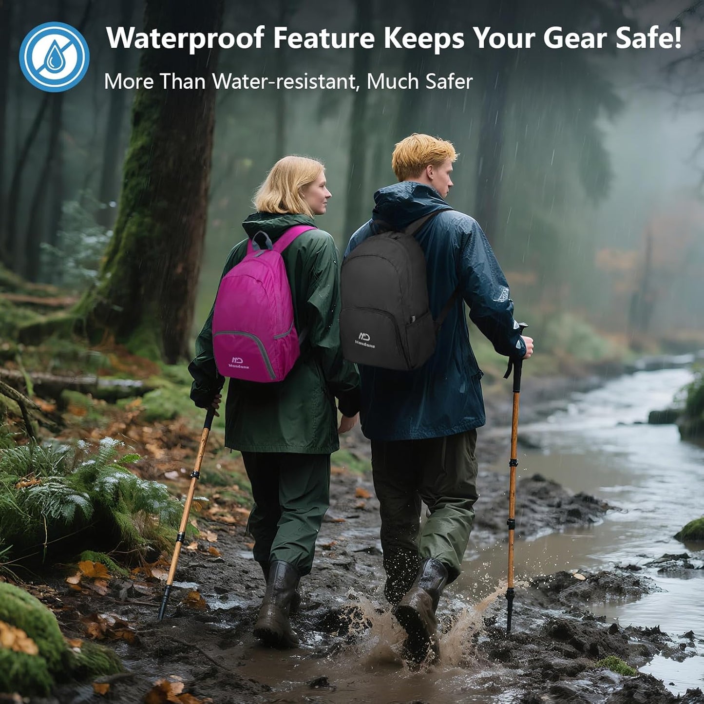 20L Ultra Lightweight Packable Backpack,Handy Foldable Waterproof Daypack for Travel, Collapsible Hiking Backpack Camping Outdoor Cycling Backpacking Women & Men, Black