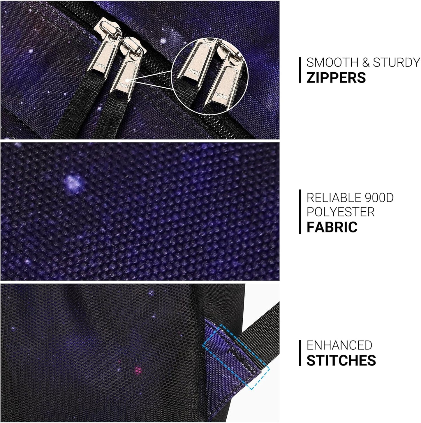ZORFIN 26L Backpack for College, and Travel: Water Resistant Bookbag - Night Sky