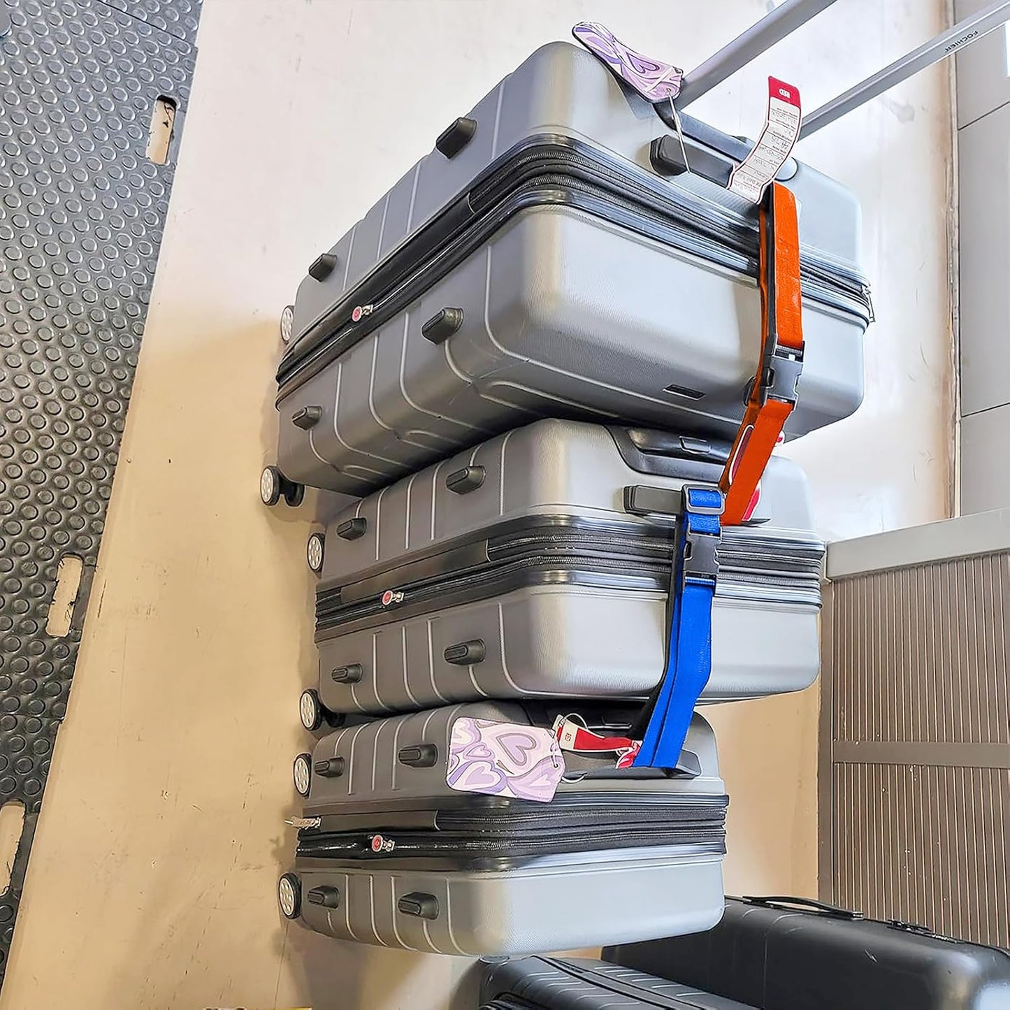 2Pack Luggage Straps for Suitcases, Travel Connector for Carry On Bag, Add Bag to Connect Two Suitcases, Adjustable Belt Attachment Accessories for Connect Your 3 Luggages, Rose