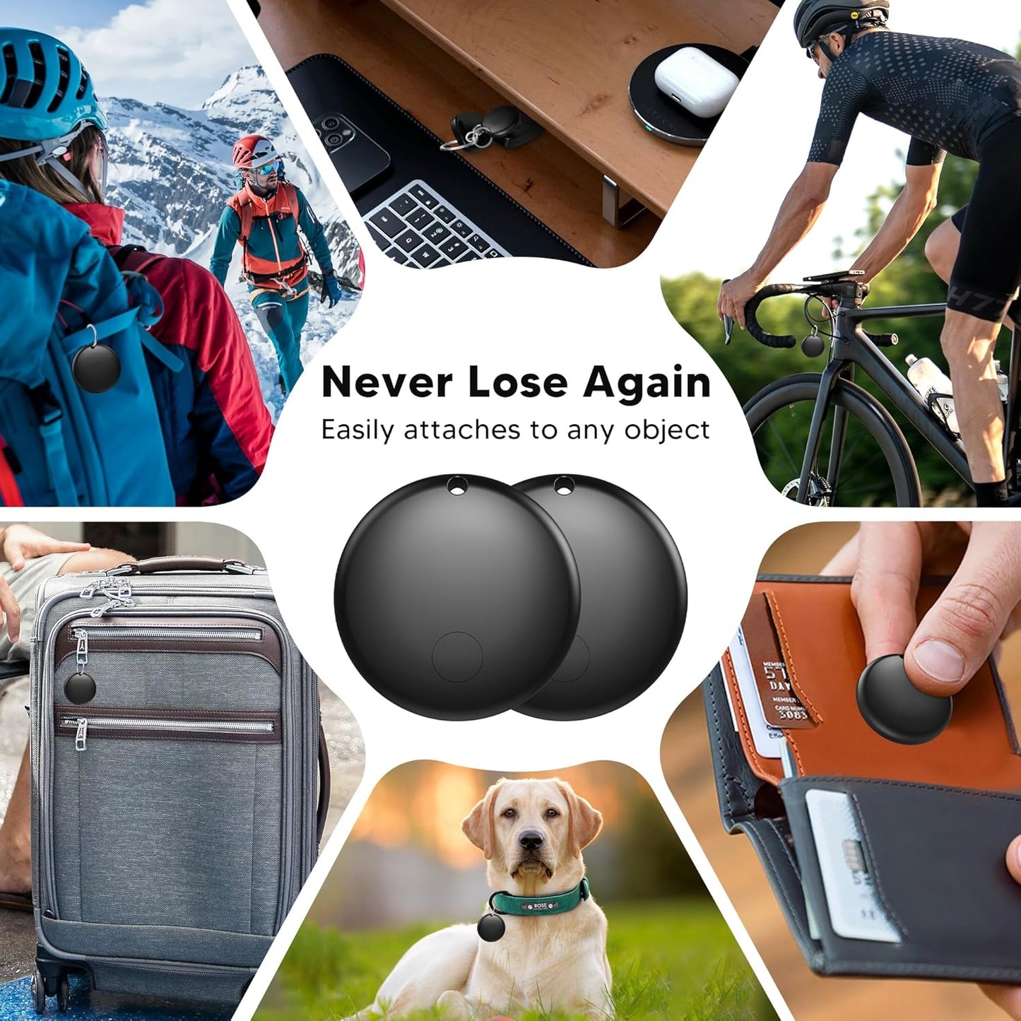 Air Tracker Tag for Android Smart Tag(Not for iOS)Air Tracker Tags-4 pack Android Work with Google Find Hub App Key Finder Bluetooth Tracker Item Locator for Purse, Keys, Luggage, Backpack, Pets,etc.