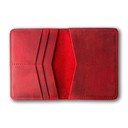 PEGAI Standard Full Grain Crazy Horse Leather Passport Holder | Custom Travel Passport Cover & Organizer | Handcrafted Leather Passport Wallet for Men and Women | Pike (Rose)