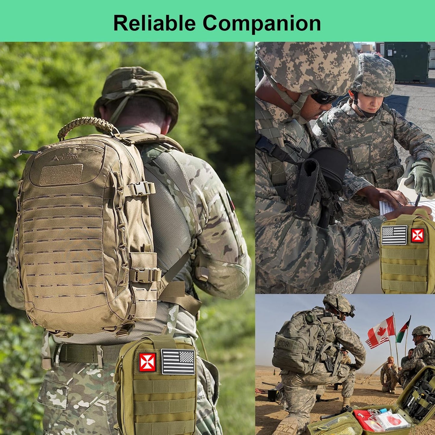 Survival Kit 256 in 1, First Aid Kit Survival Gear Tools Trauma Kit with Molle Pouch for Outdoor, Camping, Hunting, Hiking, Earthquake, Home, Office, Gifts for Men Dad Husband Women