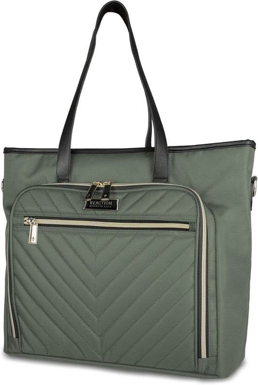 Kenneth Cole REACTION Chelsea Quilted Chevron 15" Laptop & Tablet Business Tote with Removable Shoulder Strap
