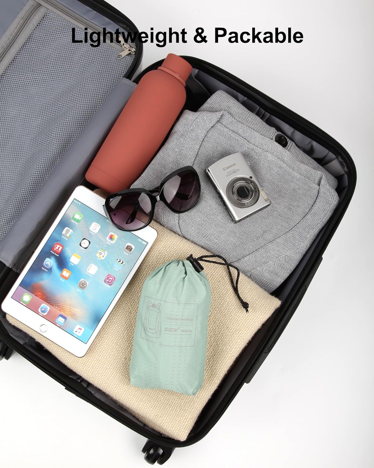 GOX Foldable 20l Backpack For Travel Lightweight Hiking Packable Daypack for Men Travel Camping Outdoor Bag Women (Jade)