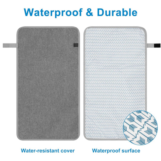 Accmor Portable Diaper Changing Pad, Waterproof Baby Changing Mat, Foldable Portable Travel Changing Pads for Baby, Grey