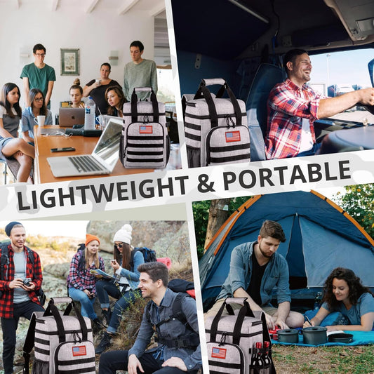 Tactical Backpack Cooler,Lunch Backpack for Men Adults Work with Handle,Soft Cooler Backpack Insulated Waterproof Leak Proof